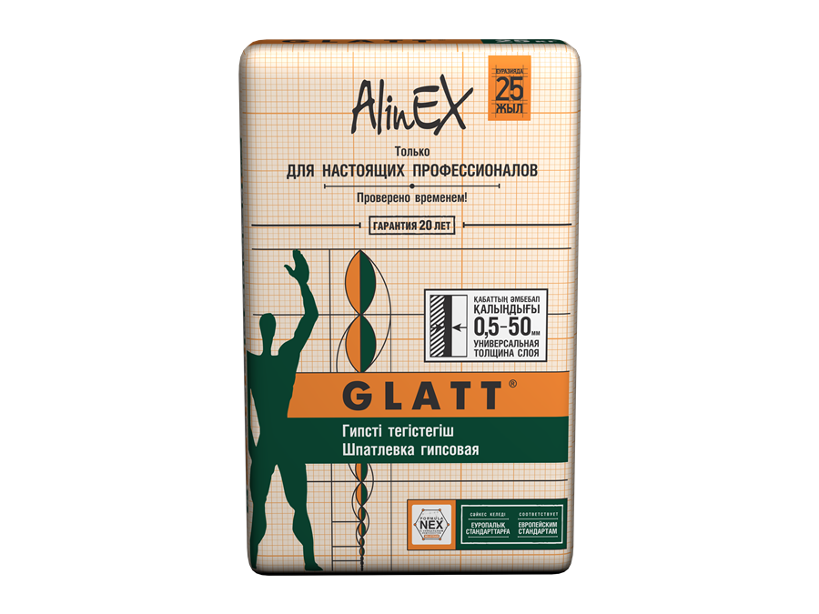 ШПАТЛЕВКА «АlinEX Glatt» — фото упаковки AlinEX
