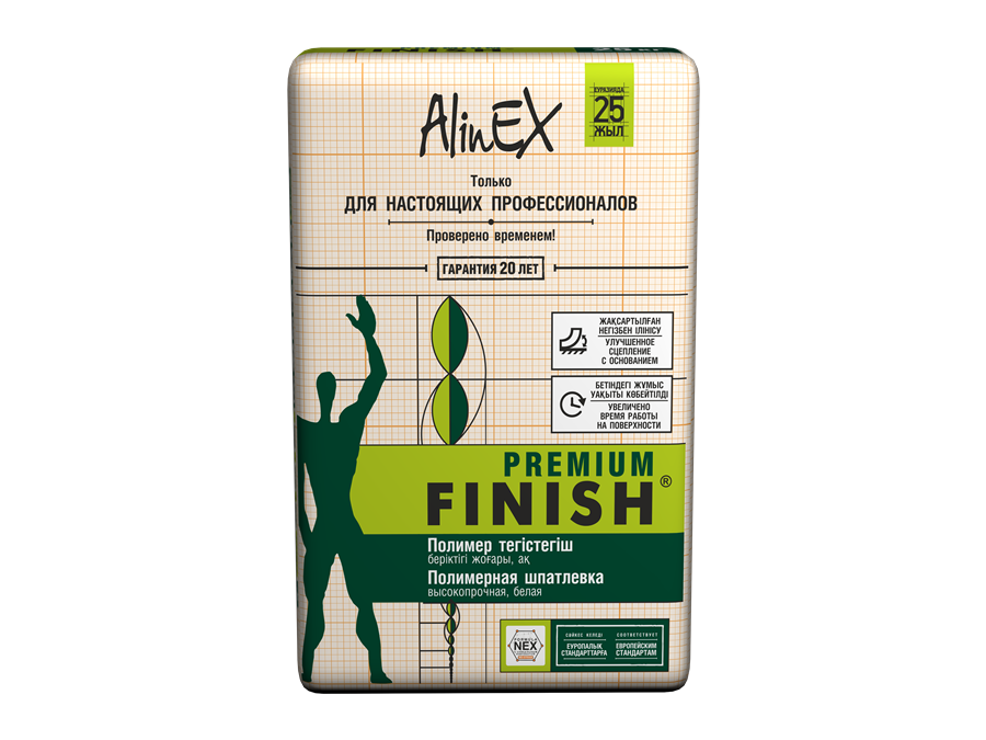 ШПАТЛЕВКА ПОЛИМЕРНАЯ «АlinEX Finish Premium» — фото упаковки AlinEX