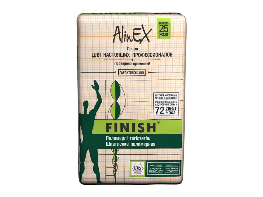ШПАТЛЕВКА ПОЛИМЕРНАЯ «АlinEX Finish» — фото упаковки AlinEX