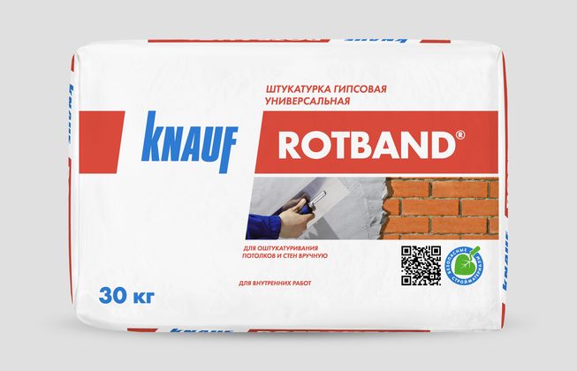 Knauf Rotband гипс шыбак аралашмасы, 30 кг — расмий товар сүрөтү